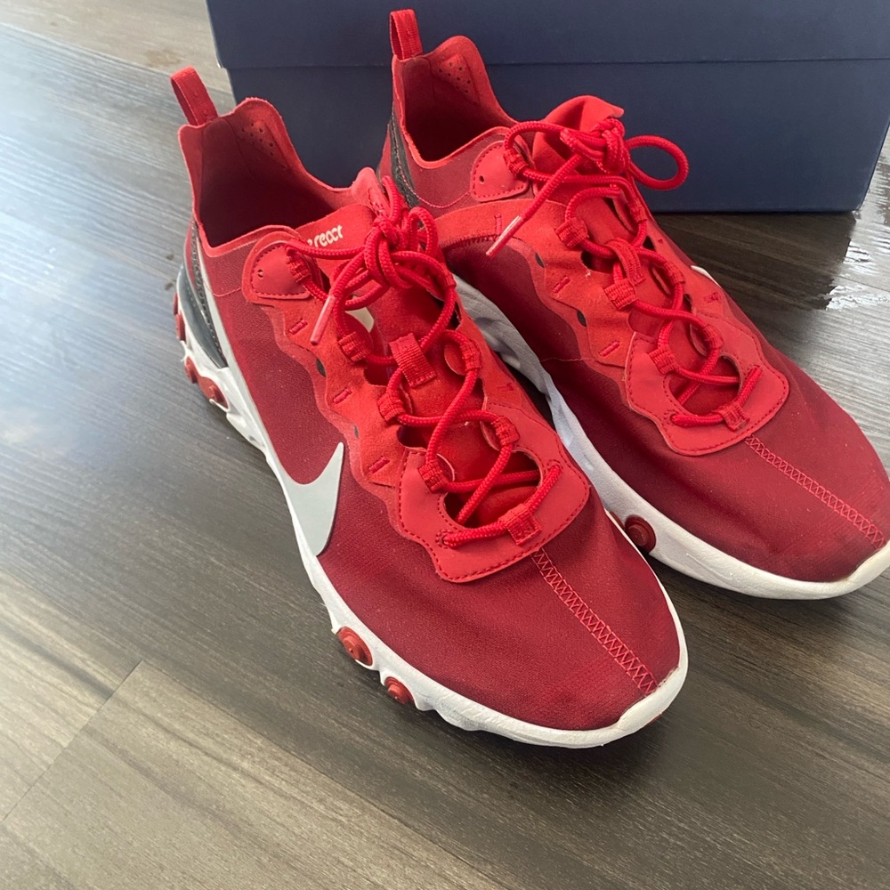 Red Athletic Sneakers with White Accents